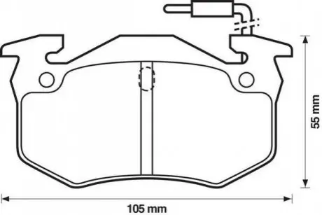 Комплект тормозных колодок /BENDIX 57 130 2J Jurid 571302J (фото 1)