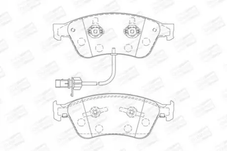 Тормозные колодки передние Audi A6, A8 CHAMPION 573207CH