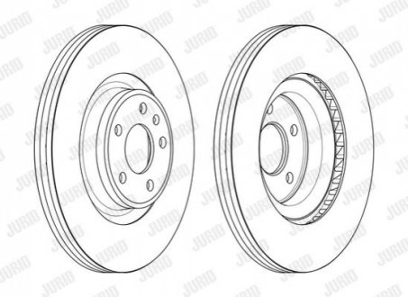 Тормозной диск передний Audi A4, A5, A6, A7, Q5 Jurid 563175JC1