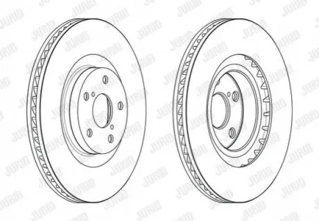 Тормозной диск передний правый LEXUS GS Jurid 563237JC1
