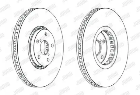 Тормозной диск передний левый LEXUS GS,RC Jurid 563238JC1