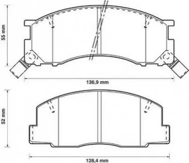 Тормозные колодки передние TOYOTA TOWN ACE, PREVIA, LITEACE, ESTIMA EMINA Jurid 572342J