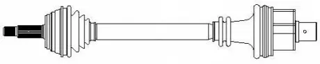 RENAULT Полуось прав.L=728mm 21/23 зуб. CLIO II 1.2 98-10, CLIO II 1.5 dCi 01-09, KANGOO 1.2 01-, KANGOO 1.9 dTi 00- CIFAM 655-404 (фото 1)