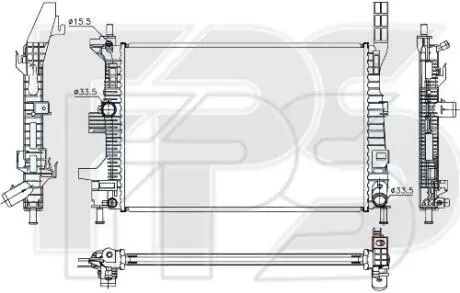 Фото 1 - радіатор охолодження FPS FP 28 A341 Радіатор охолодження FPS FP 28 A341 (фото 1)