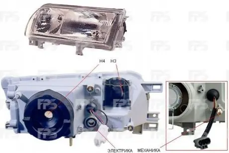 Фара передняя DEPO FP 1666 R8-E
