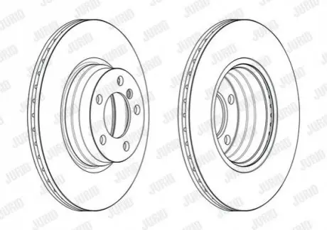 Тормозной диск передний BMW 2-Series, 3-Series, 4-Series Jurid 563181JC