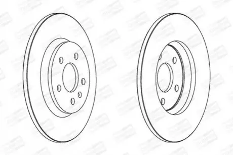 Тормозной диск задний Audi A4, A5, A6, A7, Q5 CHAMPION 562505CH
