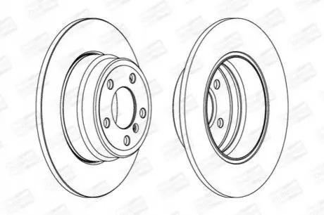 Тормозной диск задний BMW X5 CHAMPION 562135CH1