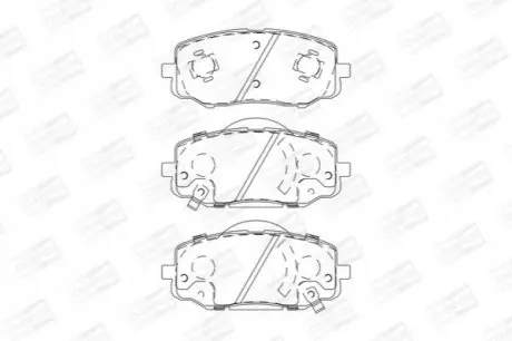Тормозные колодки передние HYUNDAI i20 CHAMPION 572609CH (фото 1)