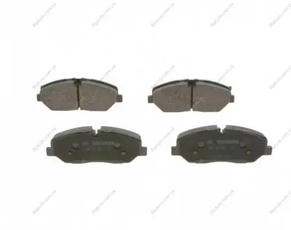 Комплект гальмівних колодок передн, HYUNDAI H350 2.5D 04.15- BOSCH 0 986 424 395