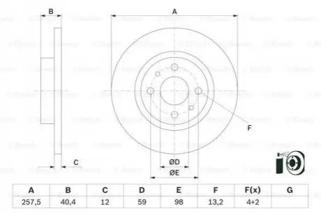 Автозапчастина BOSCH 0 986 479 E65