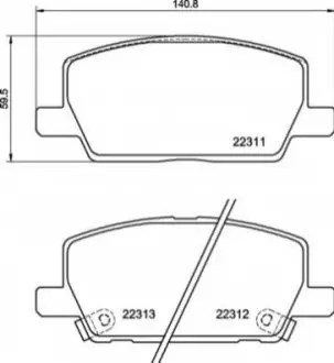 Гальмівні колодки дискові P07 012 BREMBO P 07 012 (фото 1)
