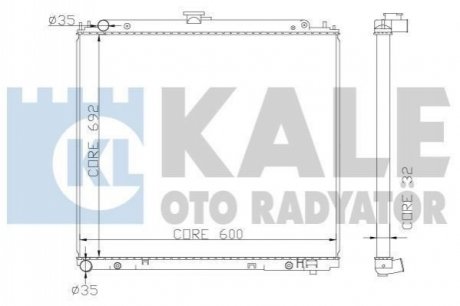 KALE NISSAN Радиатор охлаждения Navara,Pathfinder 2.5dCi 05- Kale Oto radyator 370600 (фото 1)