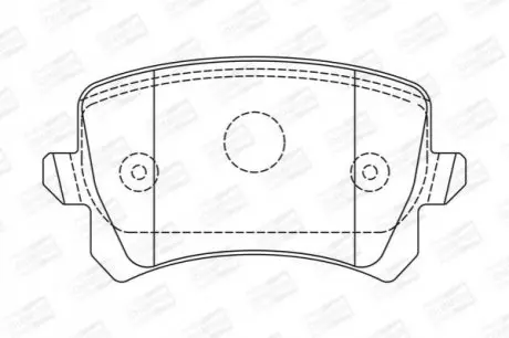 Гальмівні колодки задні VW Passat B6, B7, CC CHAMPION 573668CH