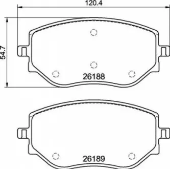Гальмівні колодки дискові P68 073 BREMBO P 68 073 (фото 1)