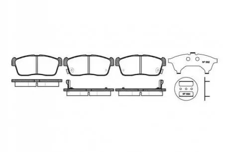 Гальмівні колодки передні Chevrolet Cruze /Subaru Justy /Suzuki Ignis /Nissan Pixo 1.0-2.5 00- WOKING P6243.02