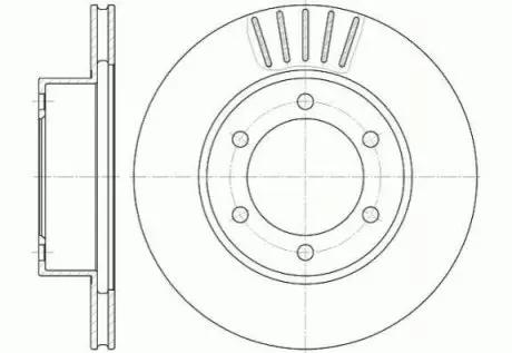 Тормозной диск передний. 4 RUNNER III /LAND CRUISER 90 2.7-3.4 95-02 WOKING D6562.10