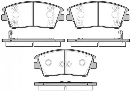 Фото 1 - гальмівні колодки перед Hyundai Tucson 1.6-2.0 14- WOKING P17763.02 Гальмівні колодки перед Hyundai Tucson 1.6-2.0 14- WOKING P17763.02 (фото 1)