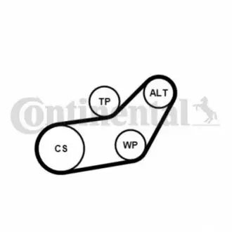 Комплект (ремень+ролики+насос) CONTINENTAL Contitech 6PK1045WP1