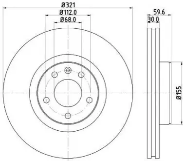 Диск тормозной Hella pagid 8DD355128301
