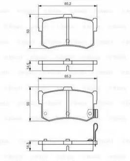 HYUNDAI Тормозные колодки задние Sonata 91- BOSCH 0986495121