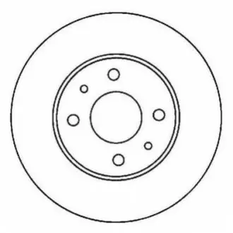NISSAN Диск тормозной передний ALMERA 1.4I 16V Jurid 562024JC