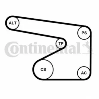 Комплект (ремень+ролики+насос) CONTINENTAL Contitech 5PK1355WP1