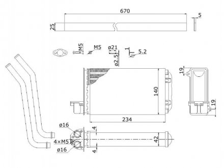 Радиатор отопления PEUGEOT 205 (1983) 1.8 STARLINE PEA6088 (фото 1)