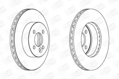 Гальмівний диск передній Mini Cooper (R56, R55, R57, R58, R59) CHAMPION 562570CH