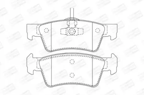 Гальмівні колодки задні Porsche Cayenne / VW Touareg CHAMPION 573301CH