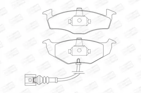Гальмівні колодки передні Skoda Fabia, Roomster / VW Polo CHAMPION 573111CH
