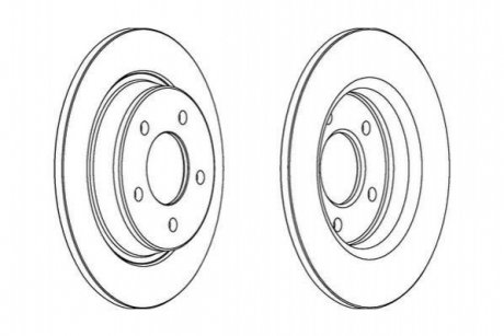 Тормозной диск задний Mazda 3, 5 Jurid 563043JC (фото 1)