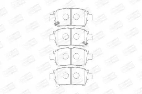 Гальмівні колодки передні Toyota Corolla / Yaris / Prius / Gelly CK / BYD F3 CHAMPION 573737CH