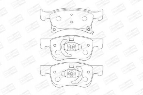 Гальмівні колодки передні Opel Corsa E 2014 - CHAMPION 573657CH (фото 1)