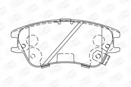 Гальмівні колодки передні Hyundai Atos CHAMPION 573642CH