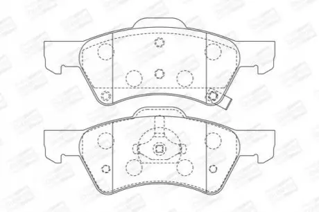 Гальмівні колодки передні Dodge Caravan / Chrysler Voyager CHAMPION 573238CH