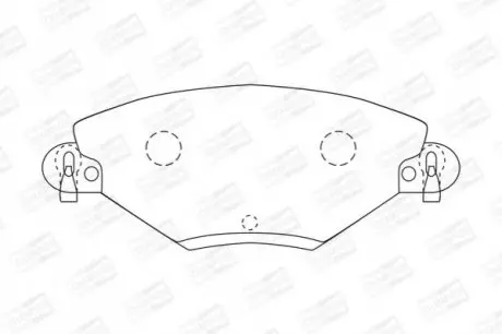 Гальмівні колодки передні Citroen C5 CHAMPION 573027CH
