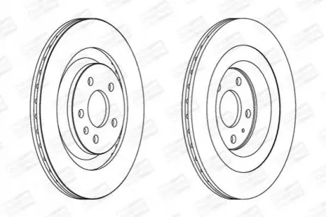 Гальмівний диск задній Audi A4 / A5 /A7 /Q5 / CHAMPION 562645CH
