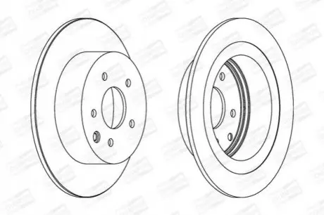 Гальмівний диск задній Nissan Juke / Qashqai / Teana / Tiida CHAMPION 562576CH