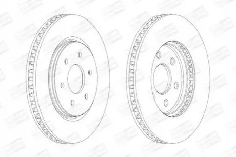 Гальмівний диск передній Nissan NP300 Navara / Pathfinder CHAMPION 562813CH