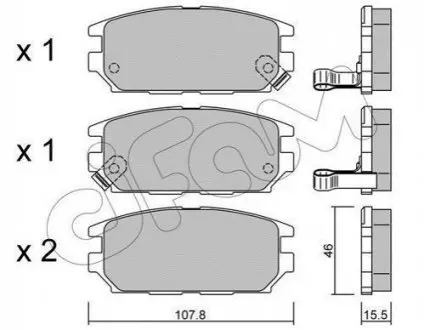 Колодки тормозные задней. Galant/Lancer/Space Wagon (89-05) CIFAM 822-483-0