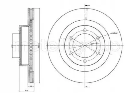 Тормозной диск перед. 4 Runner/Land Cruiser (01-10) CIFAM 800-968C