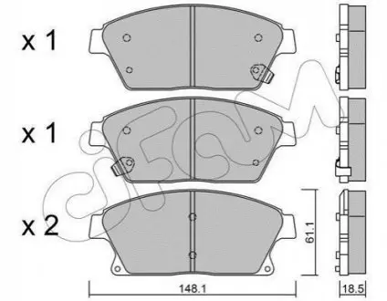 Колодки гальмівні пер. Zafira/Astra/Cruze/Volt 09- CIFAM 822-839-0