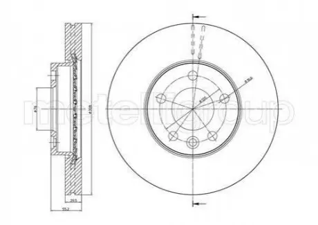 Тормозной диск перед. Touareg/Transporter (03-21) CIFAM 800-773C