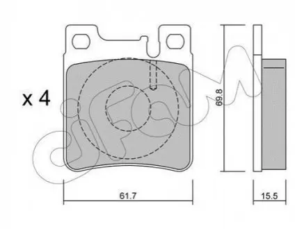 Тормозные колодки перед W202/210 (ATE)/211 4Matic CIFAM 822-567-0