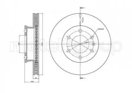 Тормозной диск перед. Crafter/W906/W907 (06-21) CIFAM 800-881