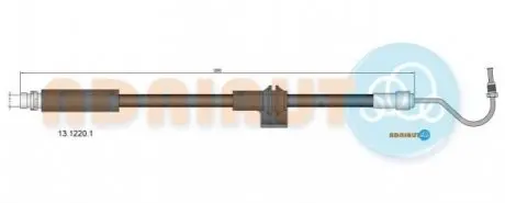 FORD шланг гальмівний задн. прав. FIESTA 2.0 05-08 ADRIAUTO 13.1220.1