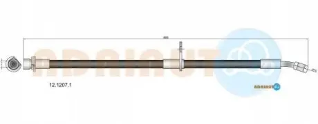 Фото 1 - шланг гальм. задн. лів. HONDA ACCORD -08 ADRIAUTO 12.1207.1 Шланг гальм. задн. лів. HONDA ACCORD -08 ADRIAUTO 12.1207.1 (фото 1)