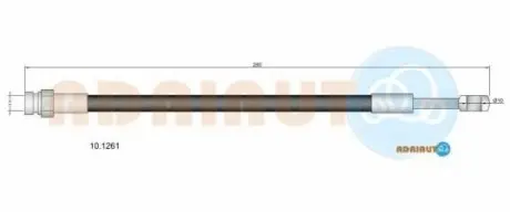 Шланг гальм. задн. HYUNDAI TERRACAN -06 ADRIAUTO 10.1261