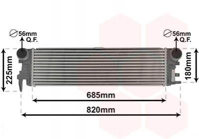 Радиатор интеркулера Van Wezel 30014700 (фото 1)
